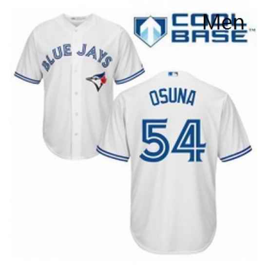 Mens Majestic Toronto Blue Jays 54 Roberto Osuna Replica White Home MLB Jersey